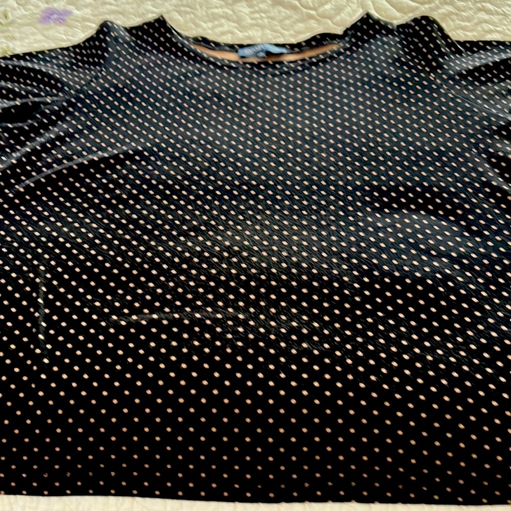 Jones New York 3/4 sleeve tunic black and tan